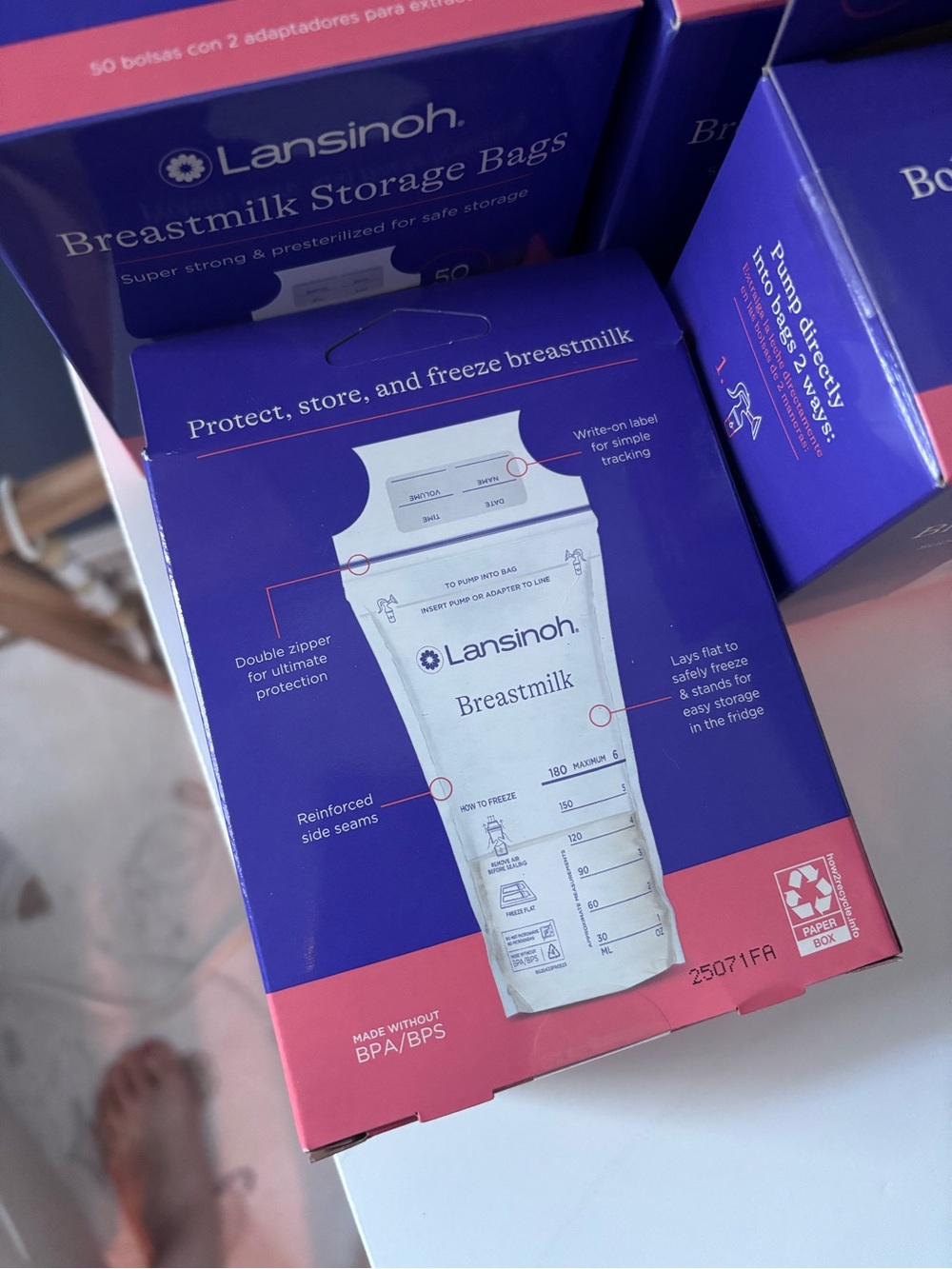 Lansinoh breastmilk storage bags 6 boxes